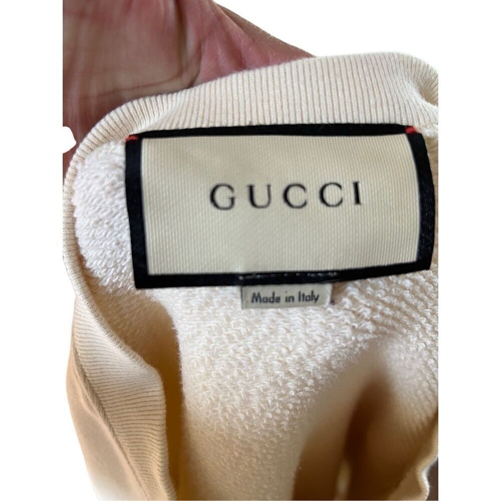 Gucci Exotica 100% Cotton Crewneck Sweatshirt Pineapple Off White Men’s S - Picture 3 of 15